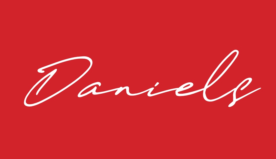 Daniels Signature font big