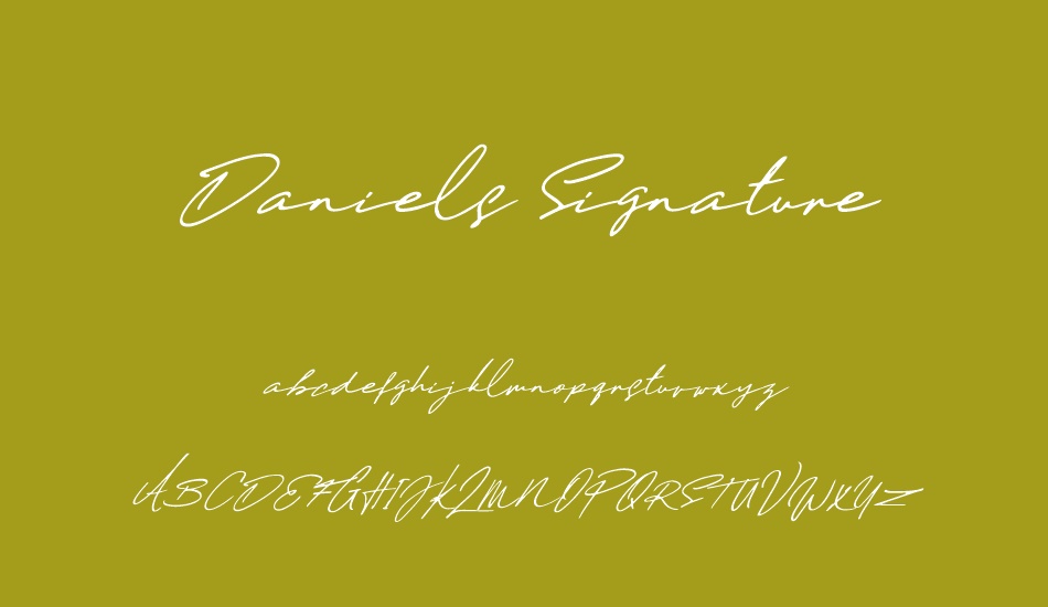 Daniels Signature font