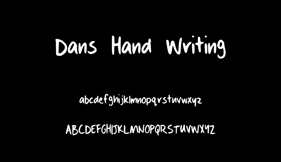 Dans Hand Writing font