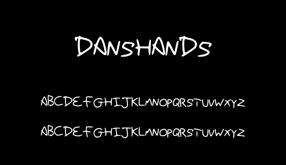 DansHands font