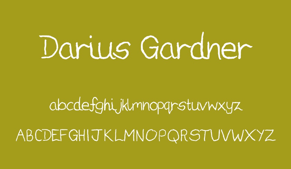 Darius Gardner font