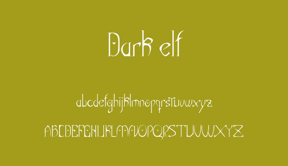 Dark elf font