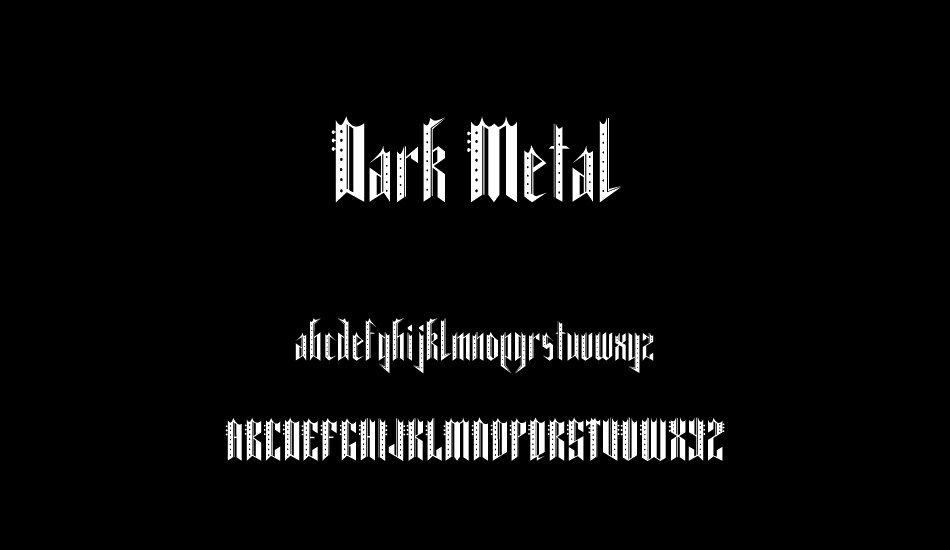 Dark Metal font