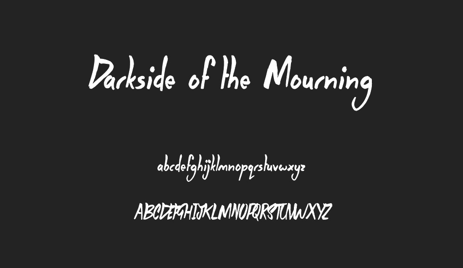 Darkside of the Mourning font