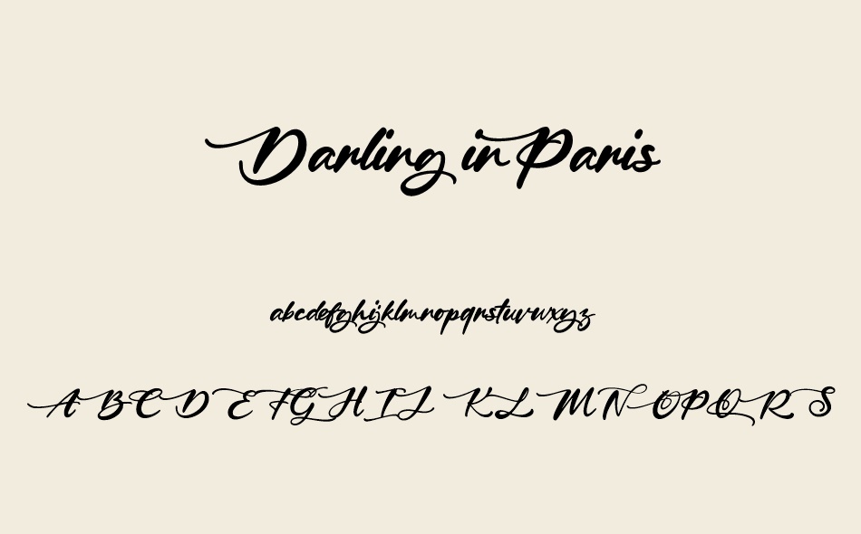 Darling in Paris font