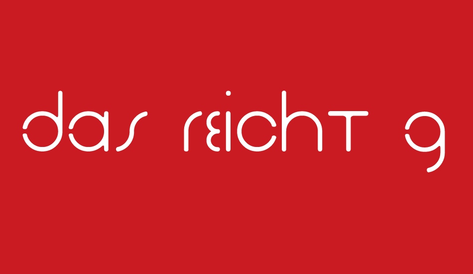 Das Reicht Gut Regular font big