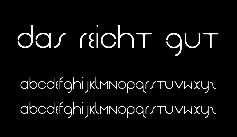 Das Reicht Gut Regular font