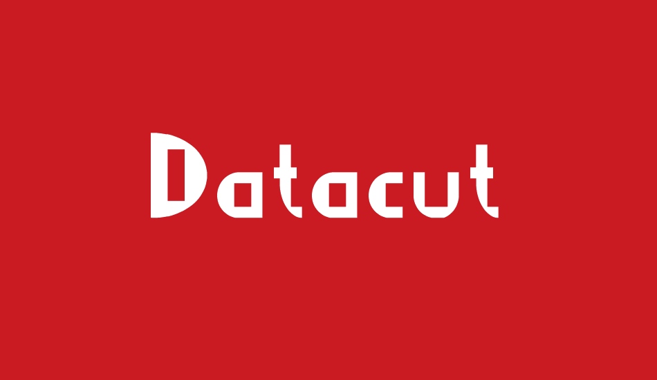 Datacut font big