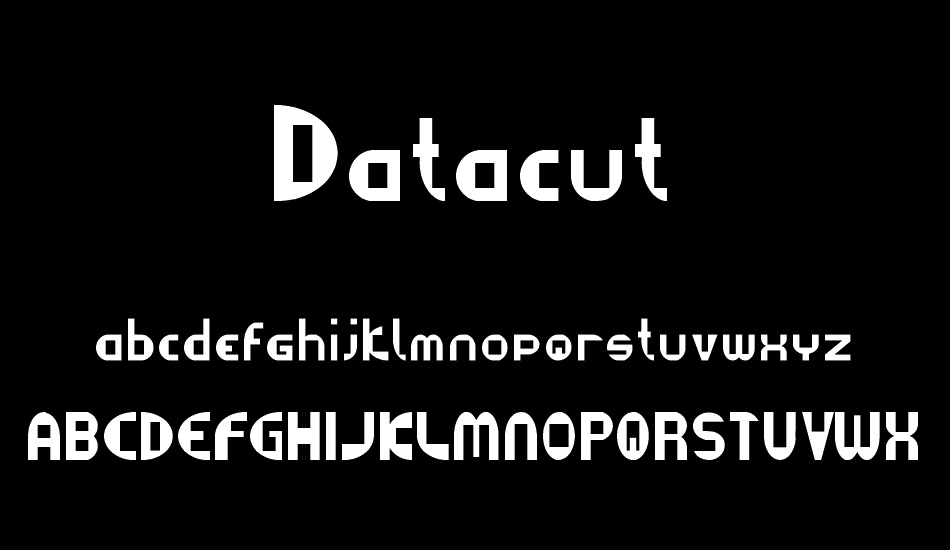 Datacut font