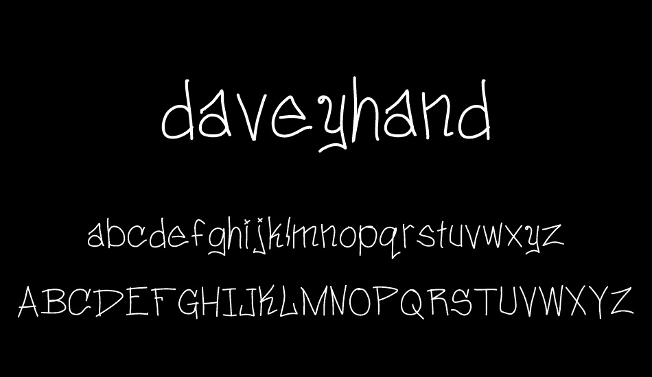 daveyhand font