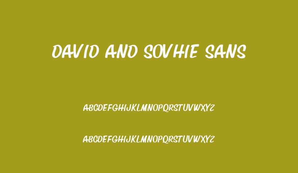 David And SovhieDEMO Sans font