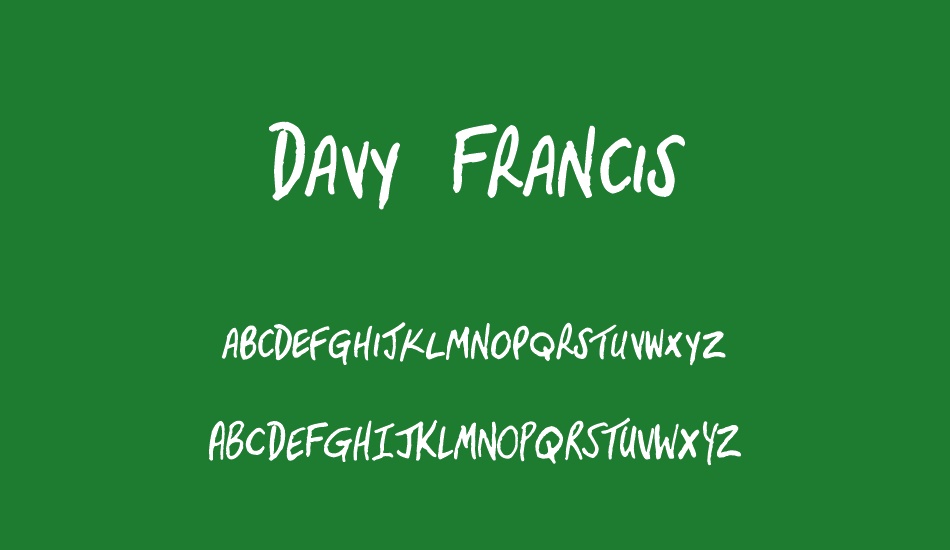 Davy Francis font