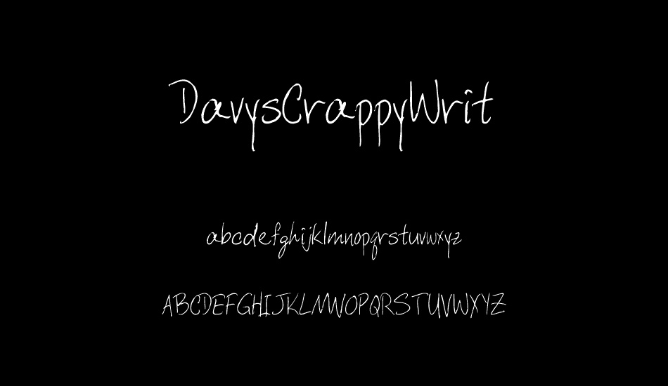 DavysCrappyWrit font