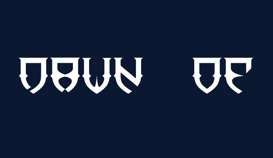 Dawn of Mellido font big