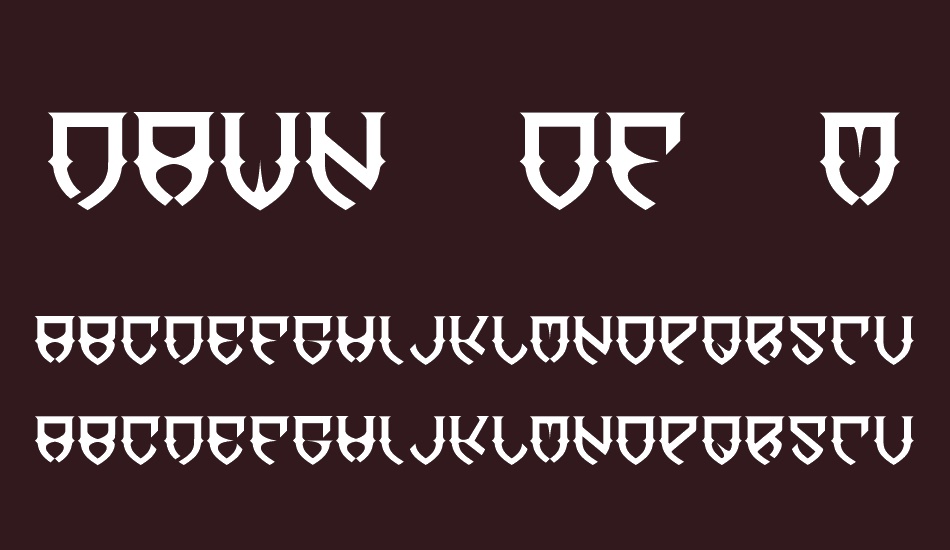 Dawn of Mellido font