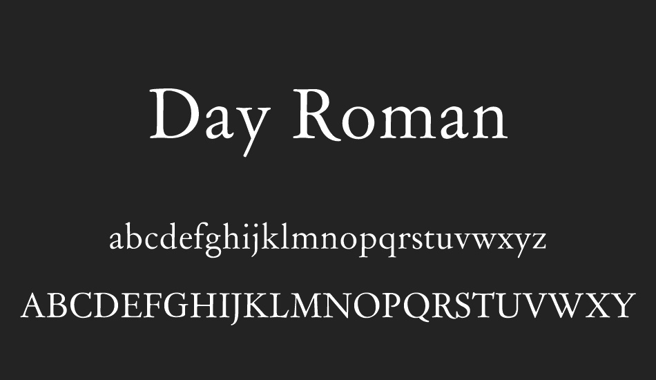 Day Roman free font