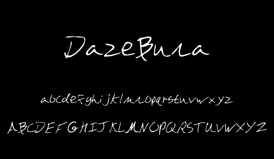 DazeBuna font