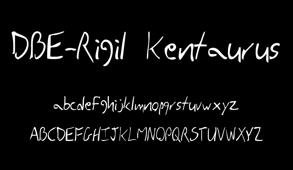 DBE-Rigil Kentaurus font