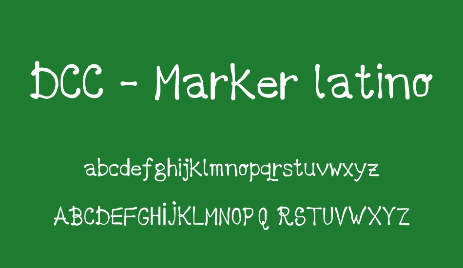 DCC - Marker latino font