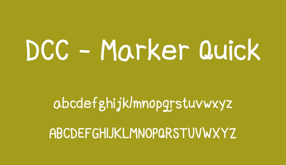 DCC - Marker Quick font