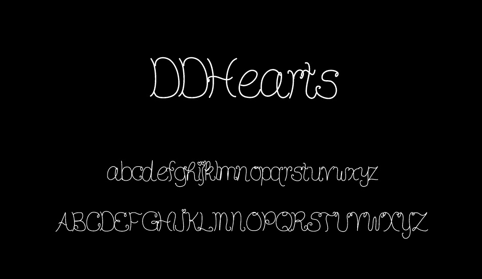 DDHearts font