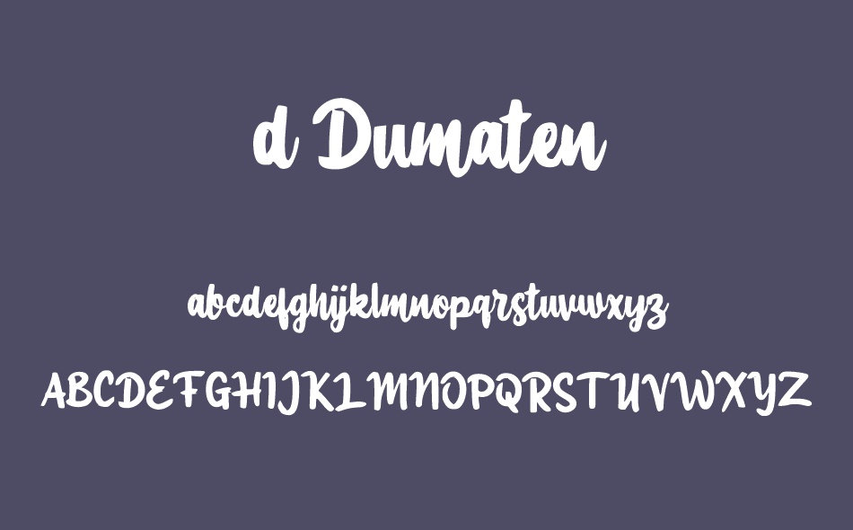 d Dumaten font