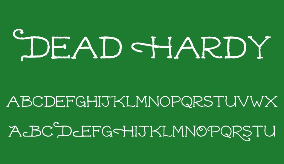 Dead Hardy font