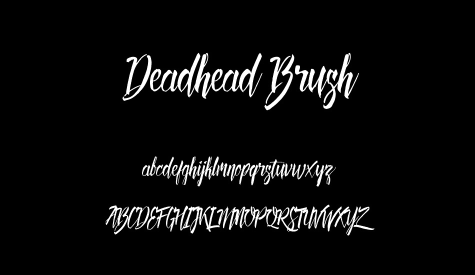 Deadhead Brush font