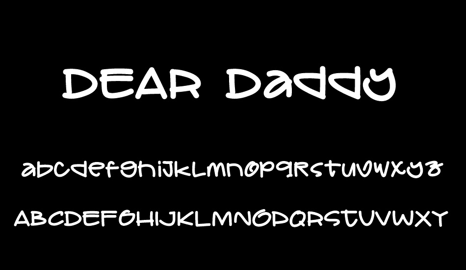 DEAR Daddy PERSONAL USE font