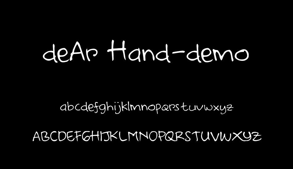 deAr Hand-demo font