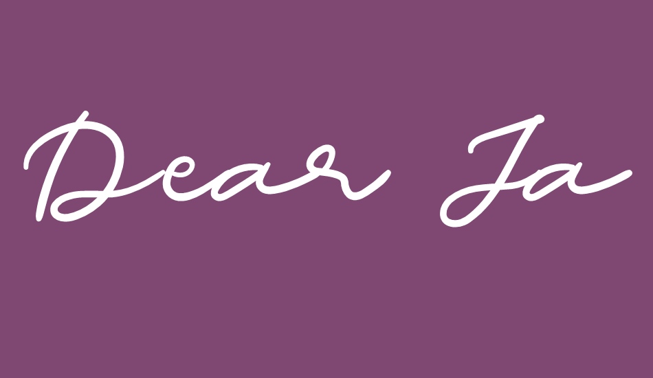 Dear Jane font big