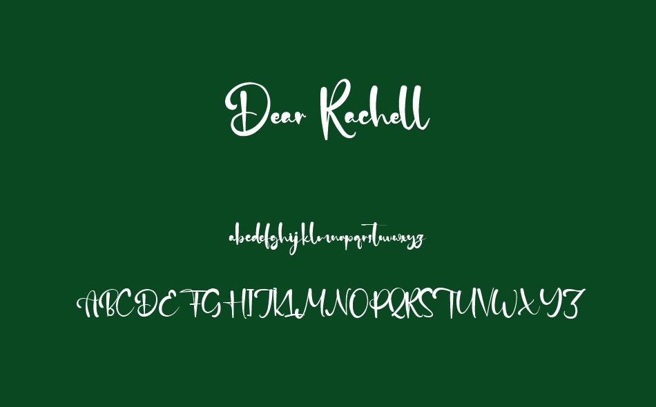 Dear Rachell font