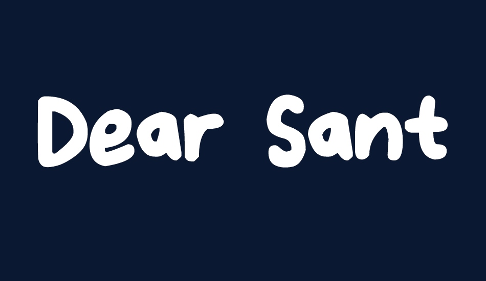 Dear Santa font big