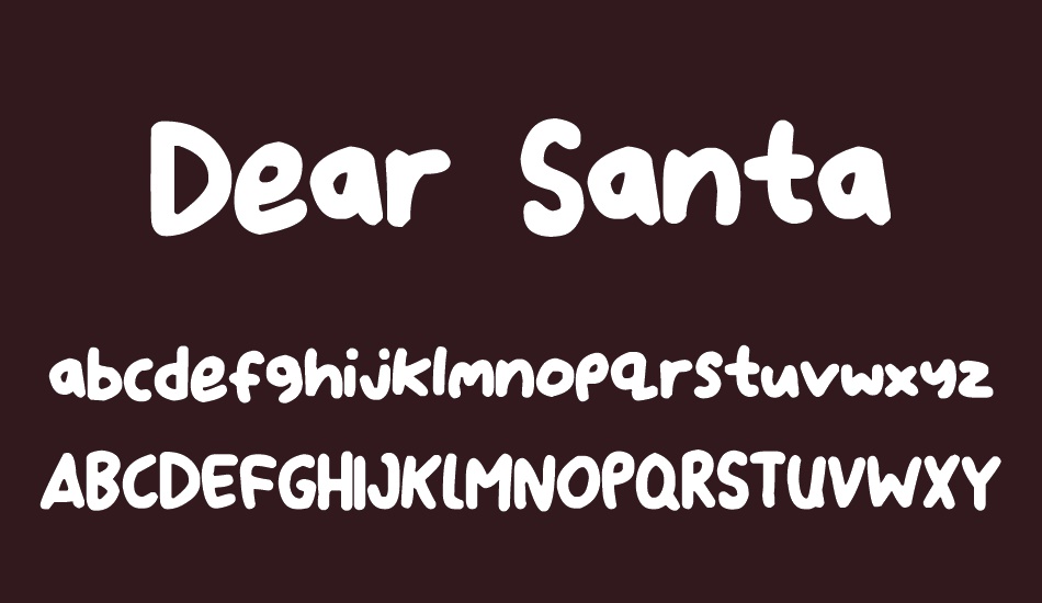 Dear Santa font