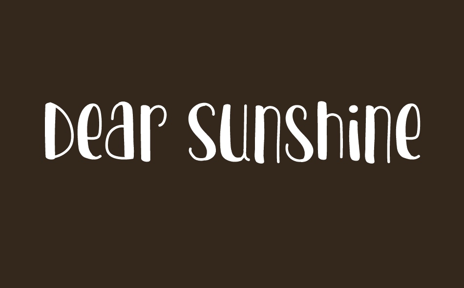 Dear Sunshine font big