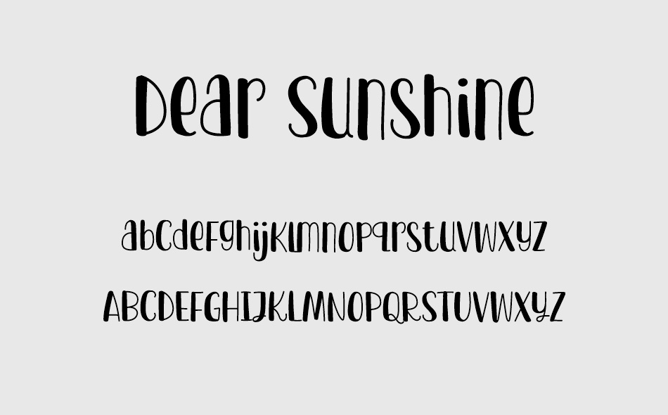 Dear Sunshine font