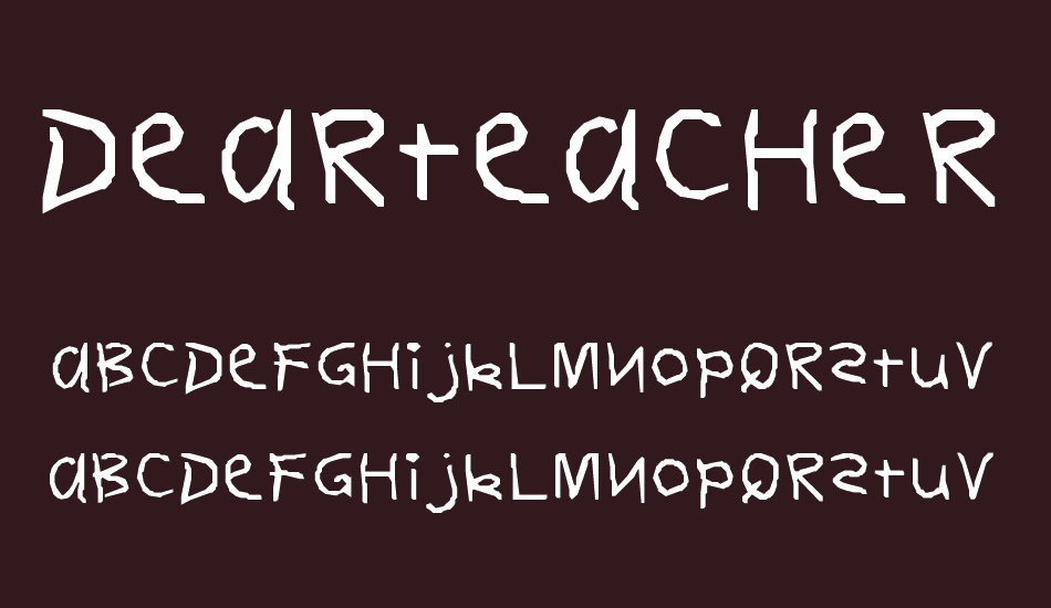 DearTeacher-Normal font