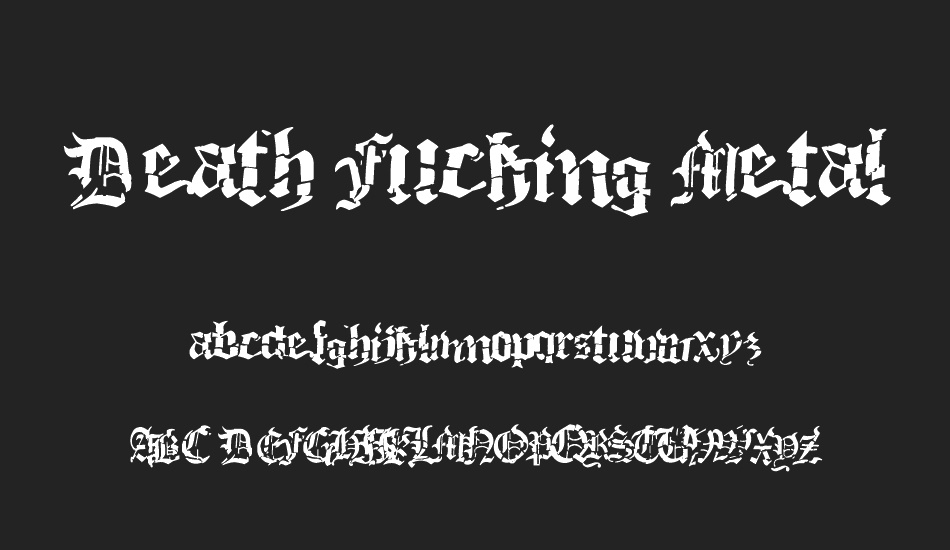 Death Fucking Metal font