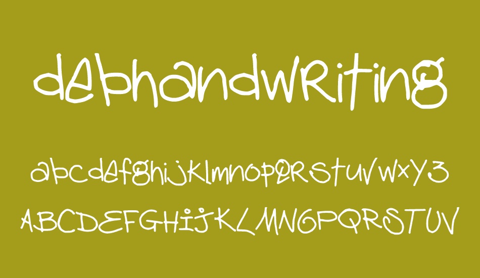 debhandwriting font