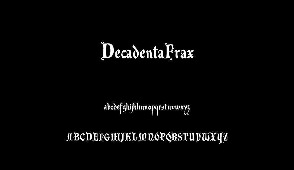 DecadentaFrax font