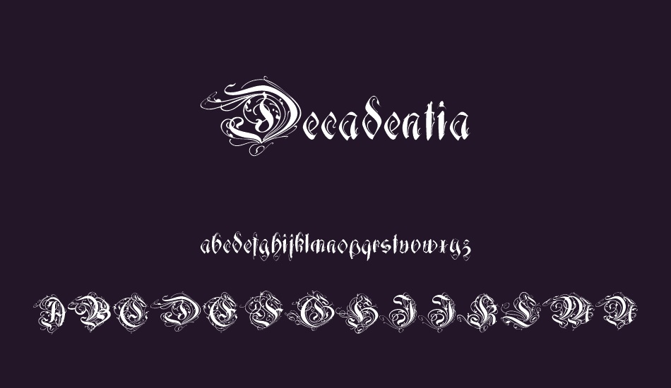 Decadentia font