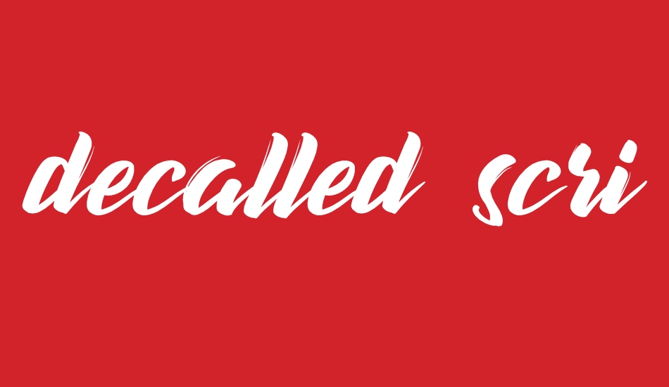 decalled script font big