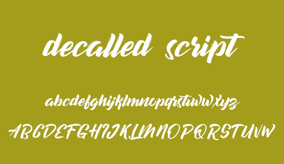 decalled script font