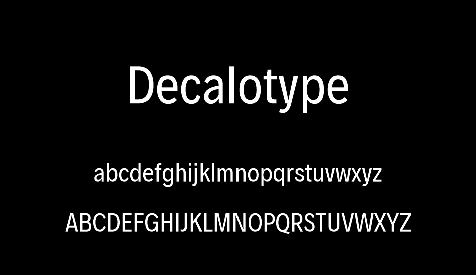 Decalotype font