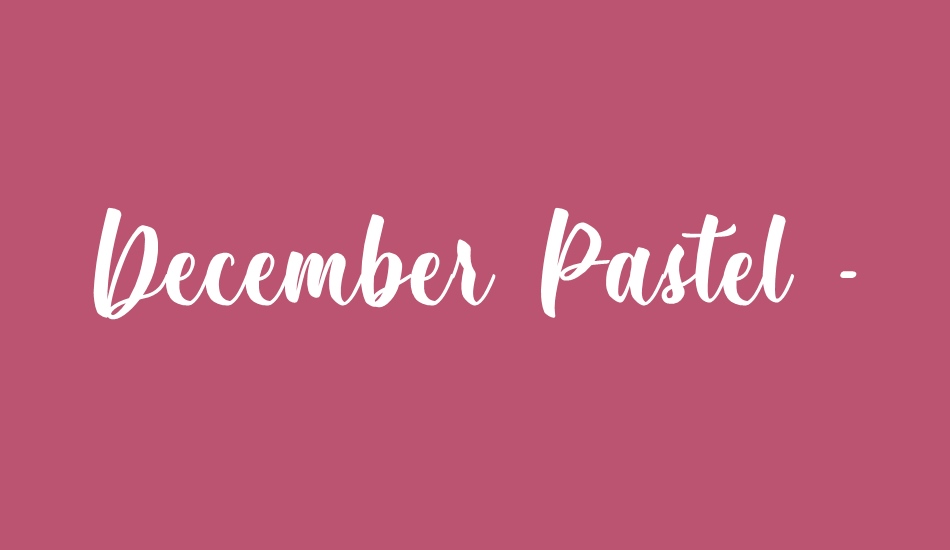 December Pastel - Personal Use font big