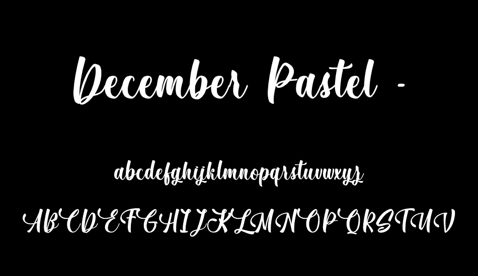 December Pastel - Personal Use font