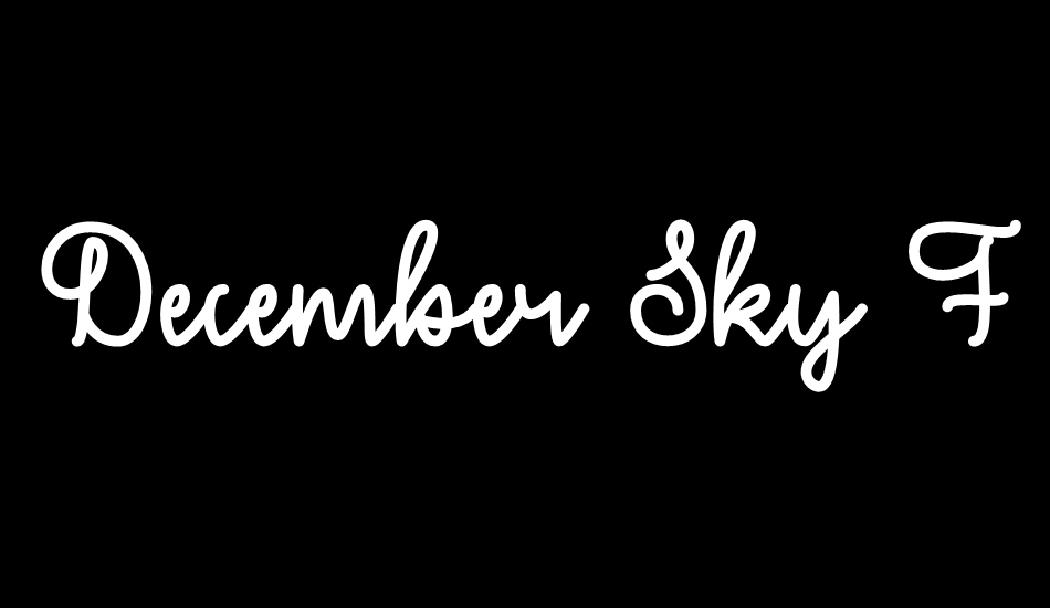 December Sky Font font big