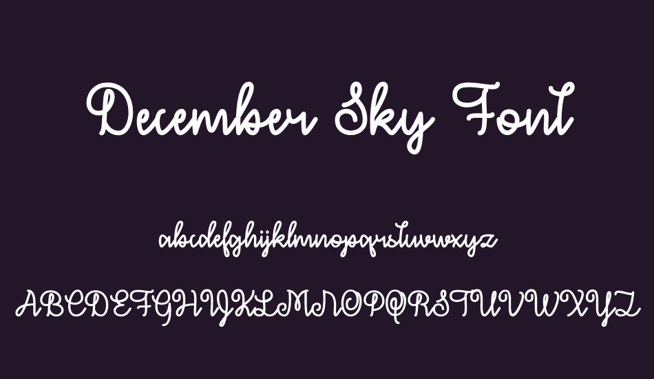 December Sky Font font