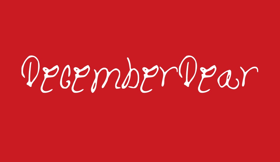 DecemberDear font big