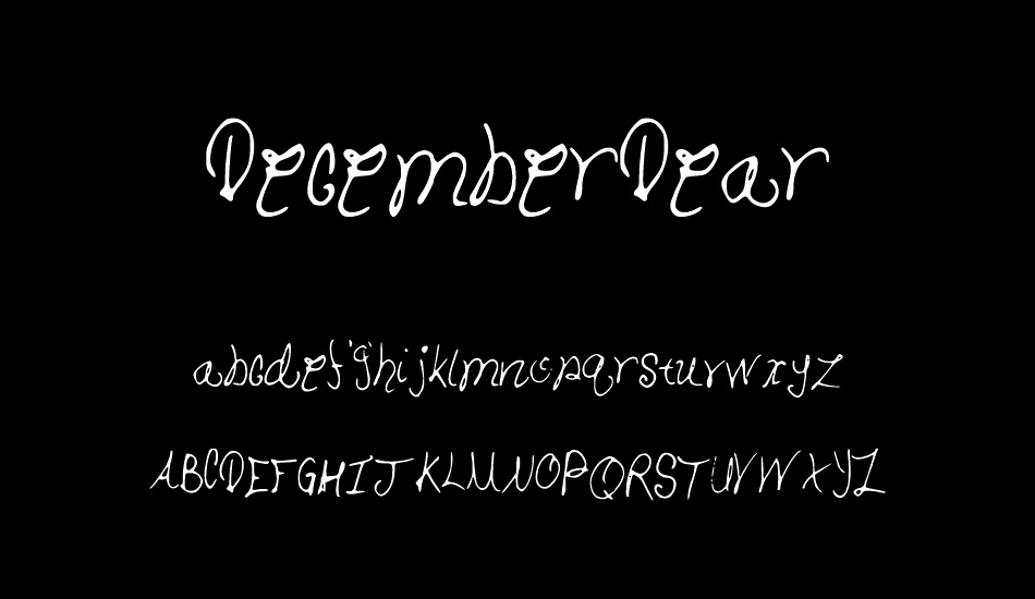 DecemberDear font